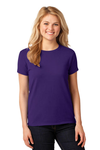 Gildan Ladies Heavy Cotton 100% Cotton T-Shirt (Purple)