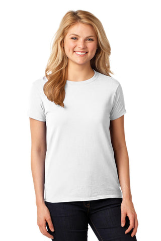 Gildan Ladies Heavy Cotton 100% Cotton T-Shirt (White)