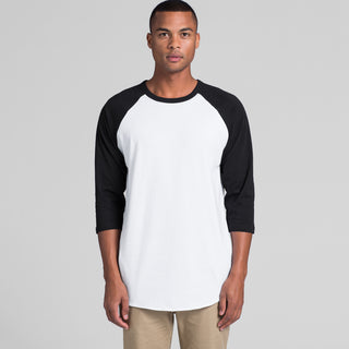 AS Colour Mens Raglan Tee (White/Black)