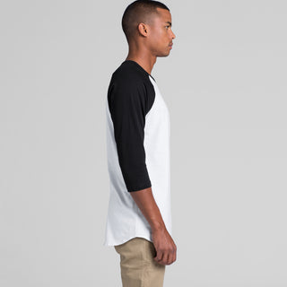 AS Colour Mens Raglan Tee (White/Black)