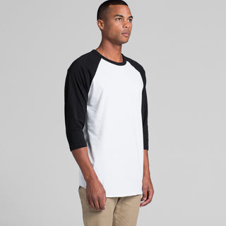 AS Colour Mens Raglan Tee (White/Black)