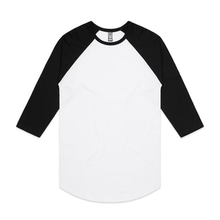 AS Colour Mens Raglan Tee (White/Black)