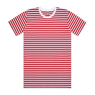 AS Colour Mens Staple Stripe Tee (White/Red)