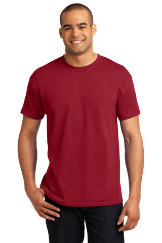 Hanes EcoSmart 50/50 Cotton/Poly T-Shirt (Deep Red)