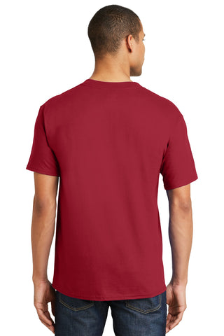 Hanes Beefy-T 100% Cotton T-Shirt (Deep Red)