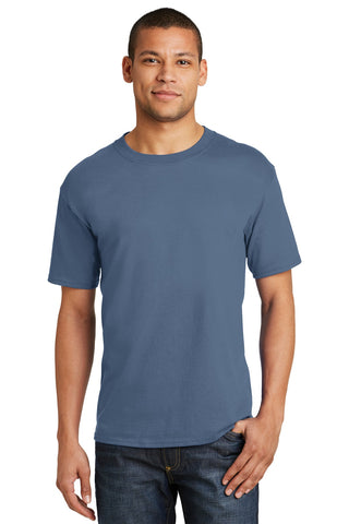 Hanes Beefy-T 100% Cotton T-Shirt (Denim Blue)
