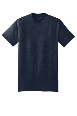 Hanes Beefy-T 100% Cotton T-Shirt (Heather Navy)