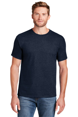 Hanes Beefy-T 100% Cotton T-Shirt (Heather Navy)