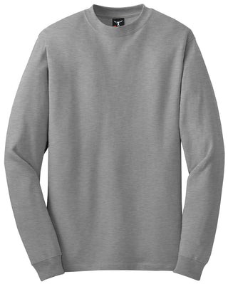 Hanes Beefy-T 100% Cotton Long Sleeve T-Shirt (Light Steel**)