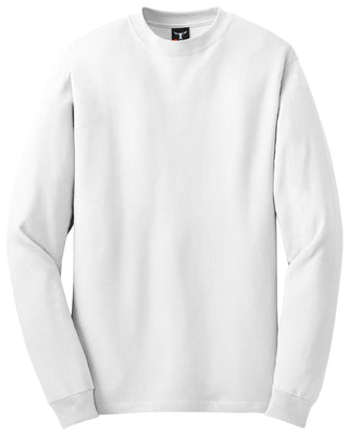 Hanes Beefy-T 100% Cotton Long Sleeve T-Shirt (White)