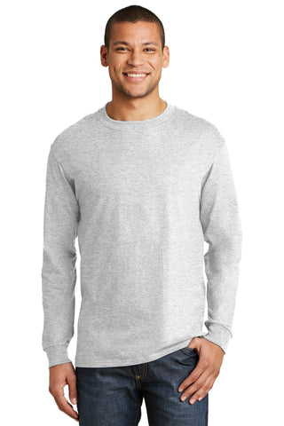 Hanes Beefy-T 100% Cotton Long Sleeve T-Shirt (Ash*)