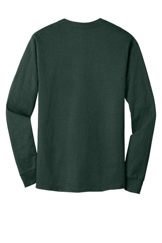 Hanes Beefy-T 100% Cotton Long Sleeve T-Shirt (Deep Forest)