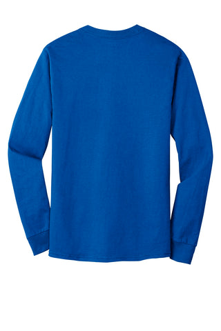 Hanes Beefy-T 100% Cotton Long Sleeve T-Shirt (Deep Royal)