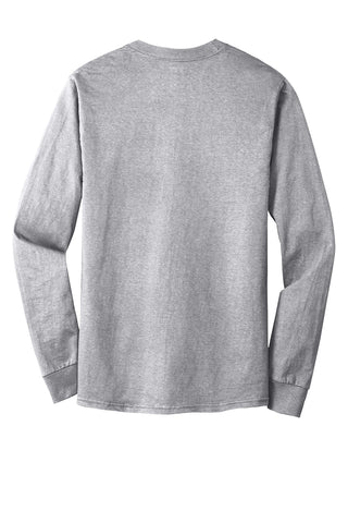 Hanes Beefy-T 100% Cotton Long Sleeve T-Shirt (Light Steel**)