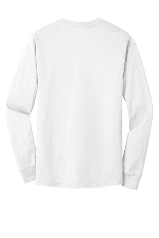 Hanes Beefy-T 100% Cotton Long Sleeve T-Shirt (White)