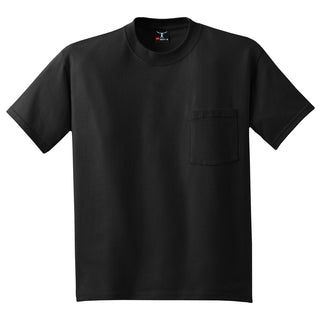 Hanes Beefy-T 100% Cotton T-Shirt with Pocket (Black)