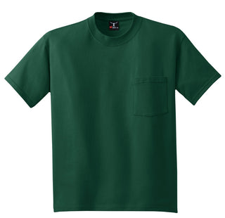 Hanes Beefy-T 100% Cotton T-Shirt with Pocket (Deep Forest)