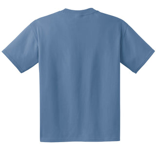 Hanes Beefy-T 100% Cotton T-Shirt with Pocket (Denim Blue)