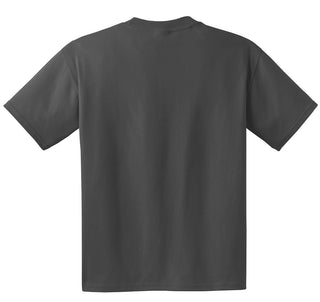 Hanes Beefy-T 100% Cotton T-Shirt with Pocket (Smoke Grey)