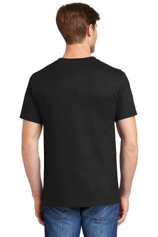 Hanes Beefy-T 100% Cotton T-Shirt with Pocket (Black)