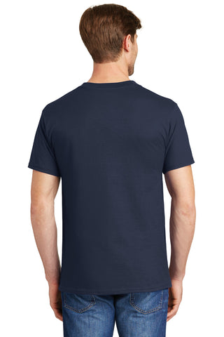 Hanes Beefy-T 100% Cotton T-Shirt with Pocket (Navy)