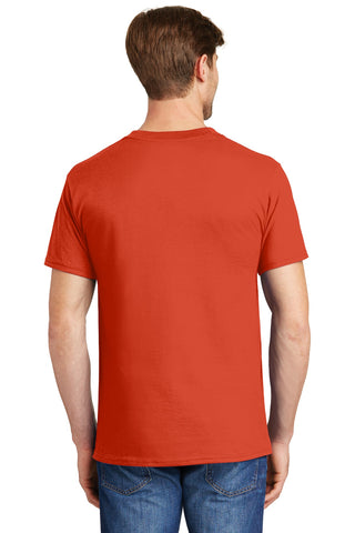 Hanes Beefy-T 100% Cotton T-Shirt with Pocket (Orange)