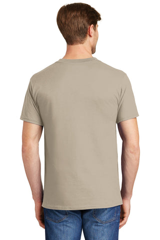 Hanes Beefy-T 100% Cotton T-Shirt with Pocket (Sand)