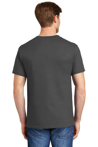 Hanes Beefy-T 100% Cotton T-Shirt with Pocket (Smoke Grey)