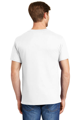 Hanes Beefy-T 100% Cotton T-Shirt with Pocket (White)