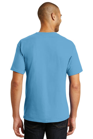 Hanes Authentic 100% Cotton T-Shirt (Aquatic Blue)