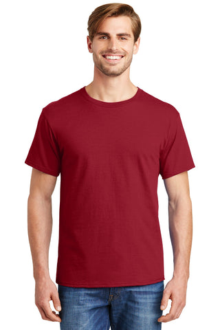 Hanes Essential-T 100% Cotton T-Shirt (Deep Red)