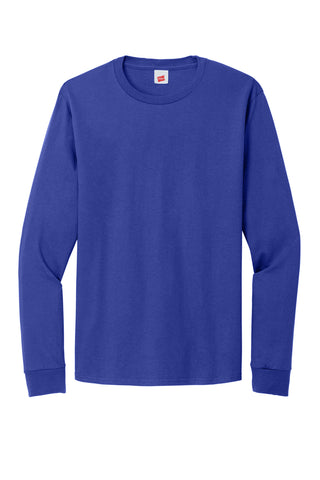 Hanes Essential-T 100% Cotton Long Sleeve T-Shirt (Deep Royal)