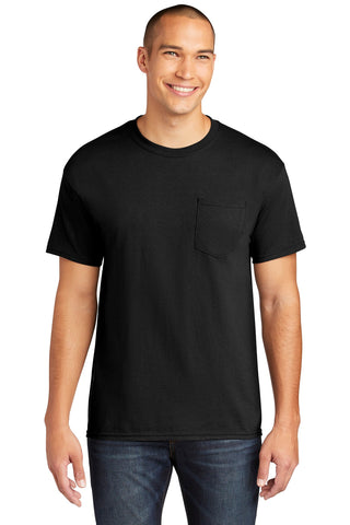 Gildan Heavy Cotton 100% Cotton Pocket T-Shirt (Black)