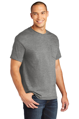 Gildan Heavy Cotton 100% Cotton Pocket T-Shirt (Graphite Heather)
