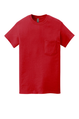 Gildan Heavy Cotton 100% Cotton Pocket T-Shirt (Red)