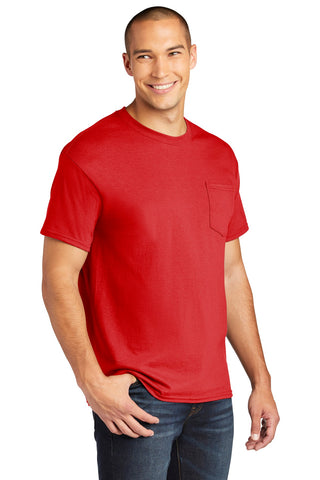 Gildan Heavy Cotton 100% Cotton Pocket T-Shirt (Red)