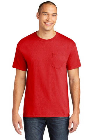 Gildan Heavy Cotton 100% Cotton Pocket T-Shirt (Red)