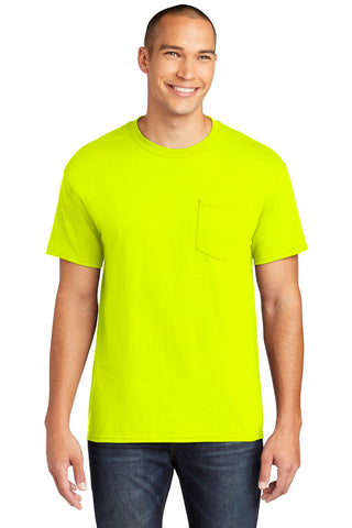 Gildan Heavy Cotton 100% Cotton Pocket T-Shirt (Safety Green)