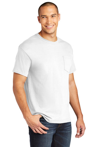 Gildan Heavy Cotton 100% Cotton Pocket T-Shirt (White)