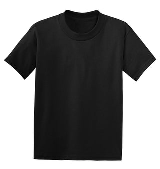 Hanes Youth EcoSmart 50/50 Cotton/Poly T-Shirt (Black)