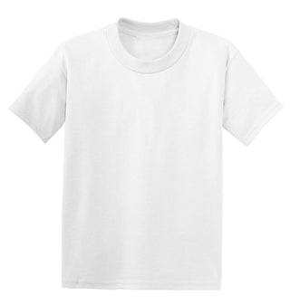Hanes Youth EcoSmart 50/50 Cotton/Poly T-Shirt (White)
