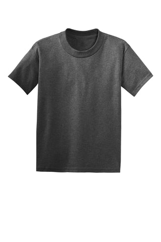 Hanes Youth EcoSmart 50/50 Cotton/Poly T-Shirt (Charcoal Heather)