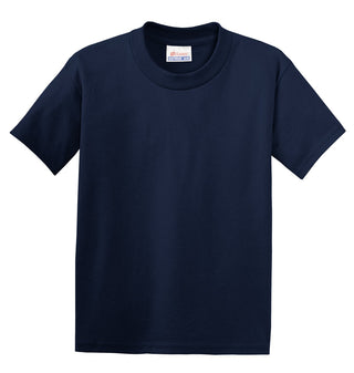 Hanes Youth EcoSmart 50/50 Cotton/Poly T-Shirt (Navy)
