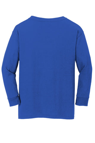Gildan Youth Heavy Cotton 100% Cotton Long Sleeve T-Shirt (Royal)
