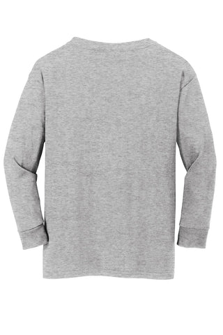 Gildan Youth Heavy Cotton 100% Cotton Long Sleeve T-Shirt (Sport Grey)