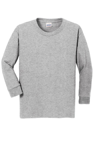 Gildan Youth Heavy Cotton 100% Cotton Long Sleeve T-Shirt (Sport Grey)