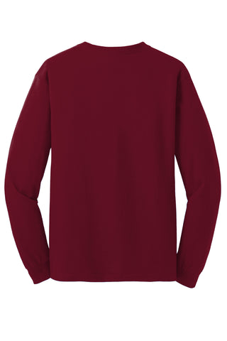 Gildan Heavy Cotton 100% Cotton Long Sleeve T-Shirt (Cardinal Red)
