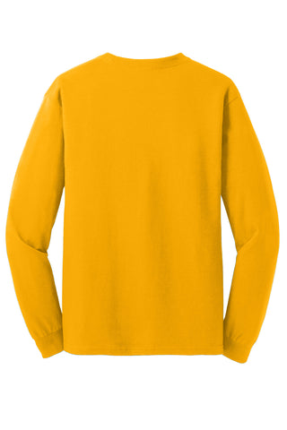 Gildan Heavy Cotton 100% Cotton Long Sleeve T-Shirt (Gold)