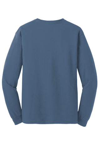 Gildan Heavy Cotton 100% Cotton Long Sleeve T-Shirt (Indigo Blue)