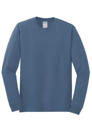 Gildan Heavy Cotton 100% Cotton Long Sleeve T-Shirt (Indigo Blue)